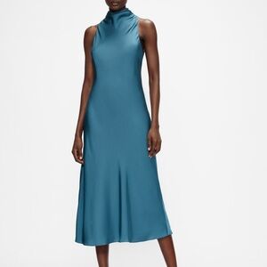 TED BAKER Joiya Cowl Neck Sleeveless Satin Dress